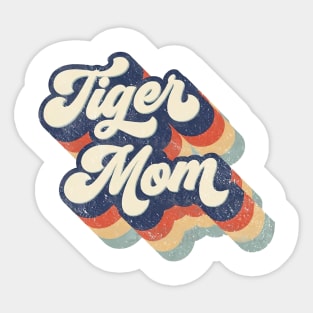 Retro Tiger Mom Mother's Day Sticker